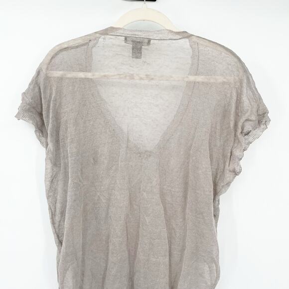 Christopher‎ Fischer Womens Beach Cover Up Sheer Linen Metal Blend Tunic Top M/L - Picture 7 of 9